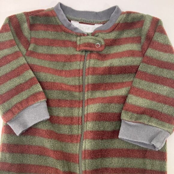 Rene Rofe Baby Sleeper 6-9 Months Green and Red striped - Picture 1 of 5